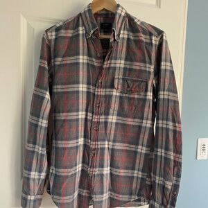 J.Crew Factory Brushed Twill plaid shirt